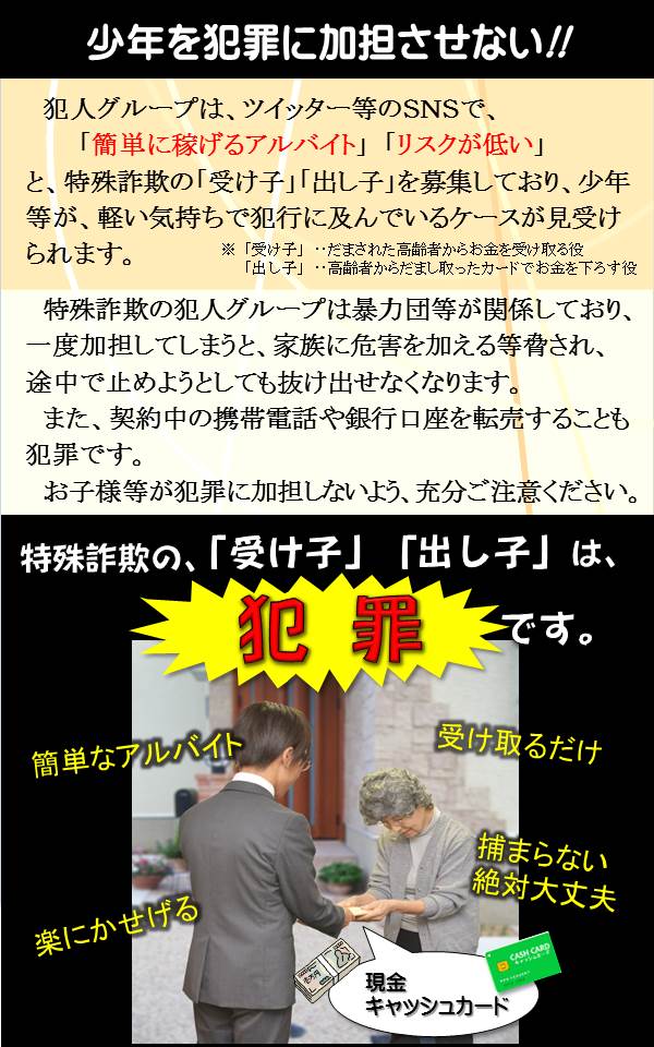 少年を犯罪に加担させない!!の詳細内容を説明している画像