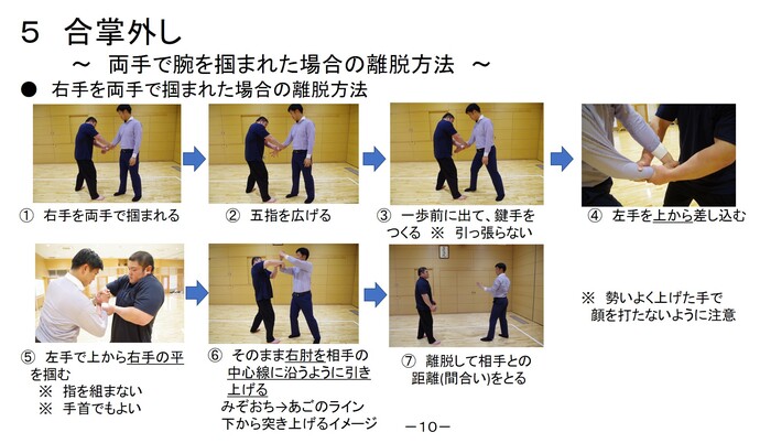 自分の身は自分で守る 犯人から身を守るための護身術(10ページ)の画像