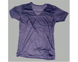青色半袖Tシャツの写真