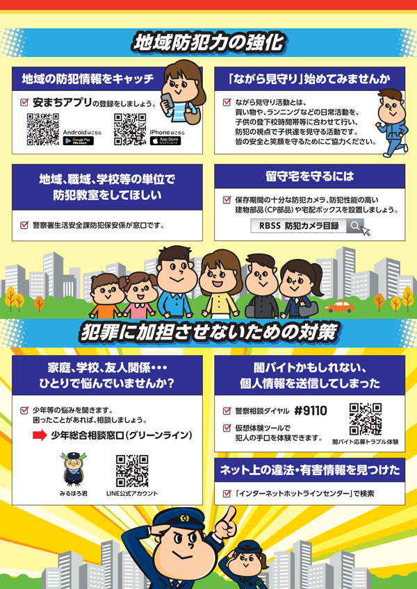 令和8年全国地域安全運動のチラシ2の画像