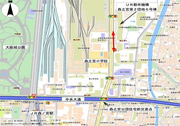 駐車規制実施場所(大阪市城東区)