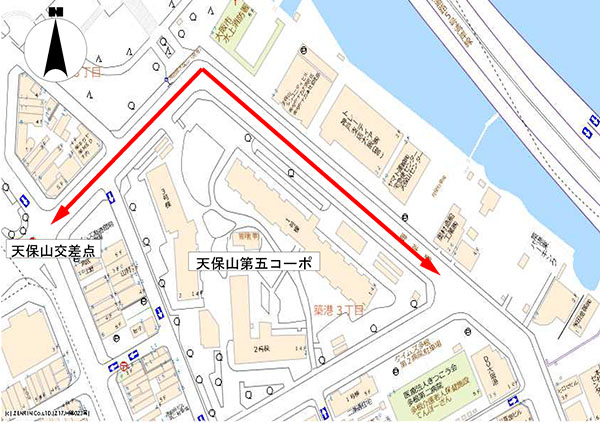 大阪市港区の駐車規制実施場所