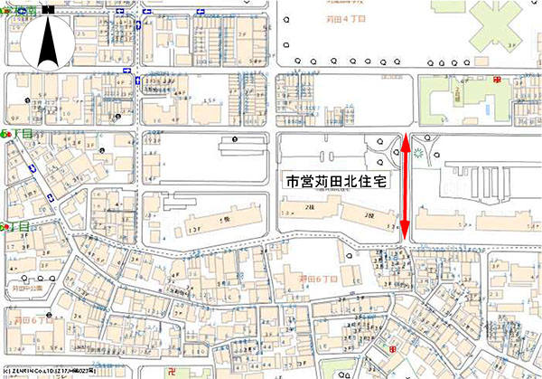 大阪市住吉区の駐車規制実施場所
