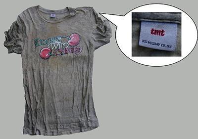 ベージュ色Tシャツの写真
