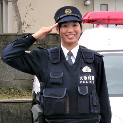 自己推薦(空手道)採用の警察官の写真