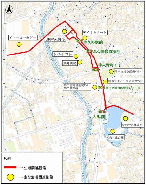 堺市JR津久野駅周辺地図
