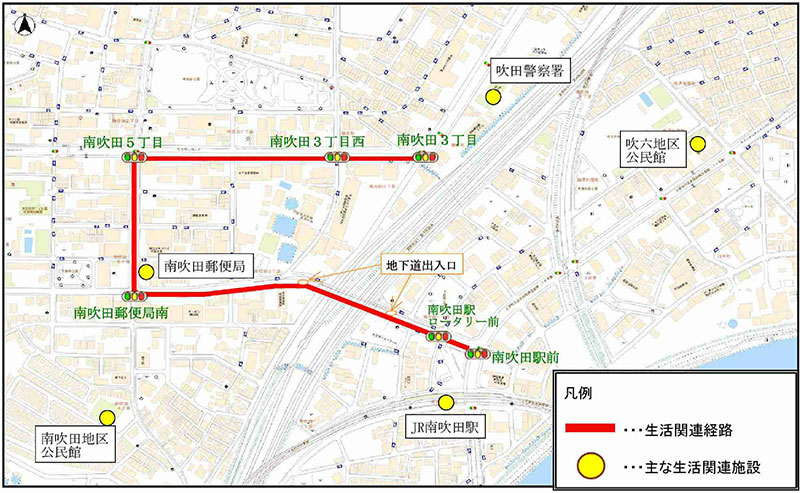 吹田市南吹田地図