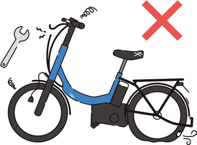「整備不良車両運転禁止」のイメージ図