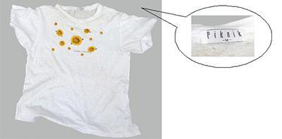 白色半袖Tシャツの写真