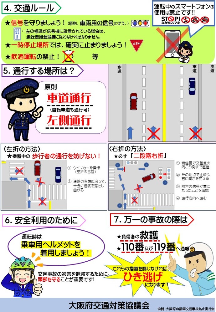 特定小型原動機付自転車(電動キックボード)の基本ルール(裏面)