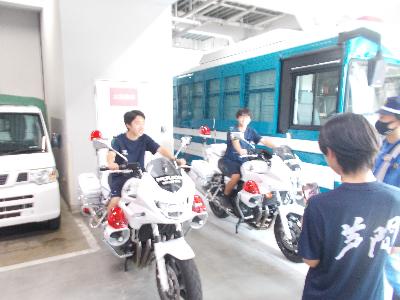 白バイ展示