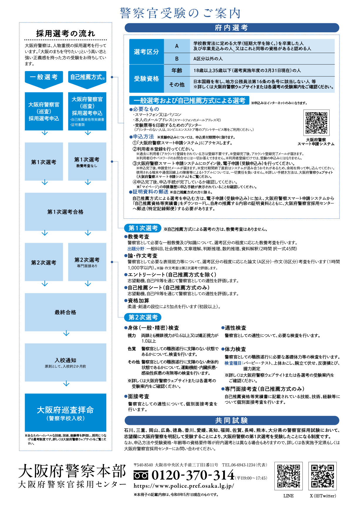 大阪府警察採用募集中です