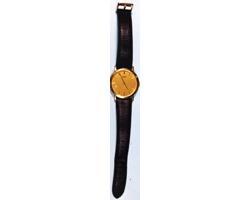 丸型腕時計（セイコー製、金色）の写真
