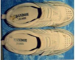 白色運動靴（25センチ）の写真
