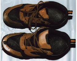 黒色運動靴（22.5センチ）の写真