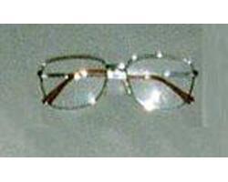 眼鏡（透明レンズ、銀縁）の写真