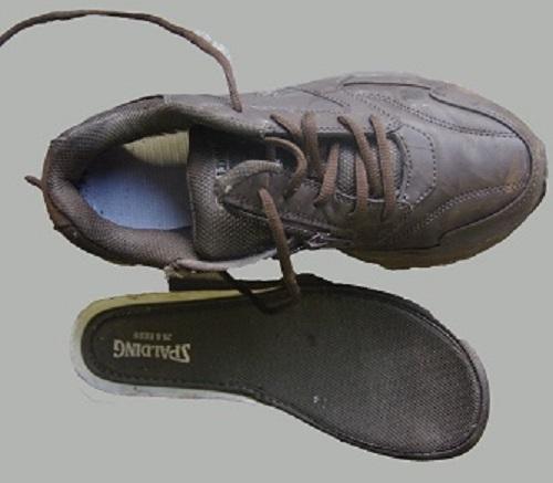 茶色運動靴の写真