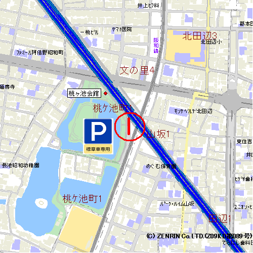 阿倍野警察署高齢運転者等専用場所(地図)