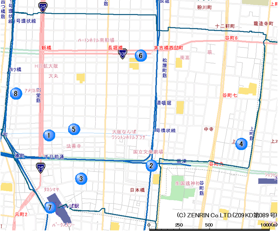 南警察署交番位置マップのイラスト画像