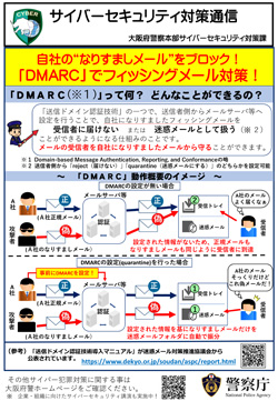 サイバーセキュリティ対策通信（DMARCでフィッシングメール対策！）
