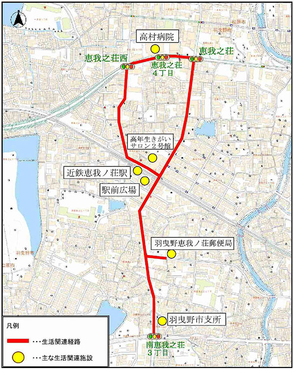羽曳野市恵我ノ荘駅周辺地図