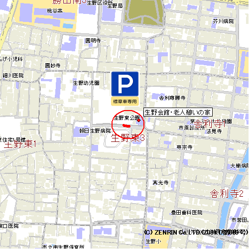生野警察署高齢運転者等専用場所(地図)