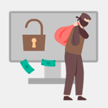 「インターネット口座からの不正送金」のイメージイラスト