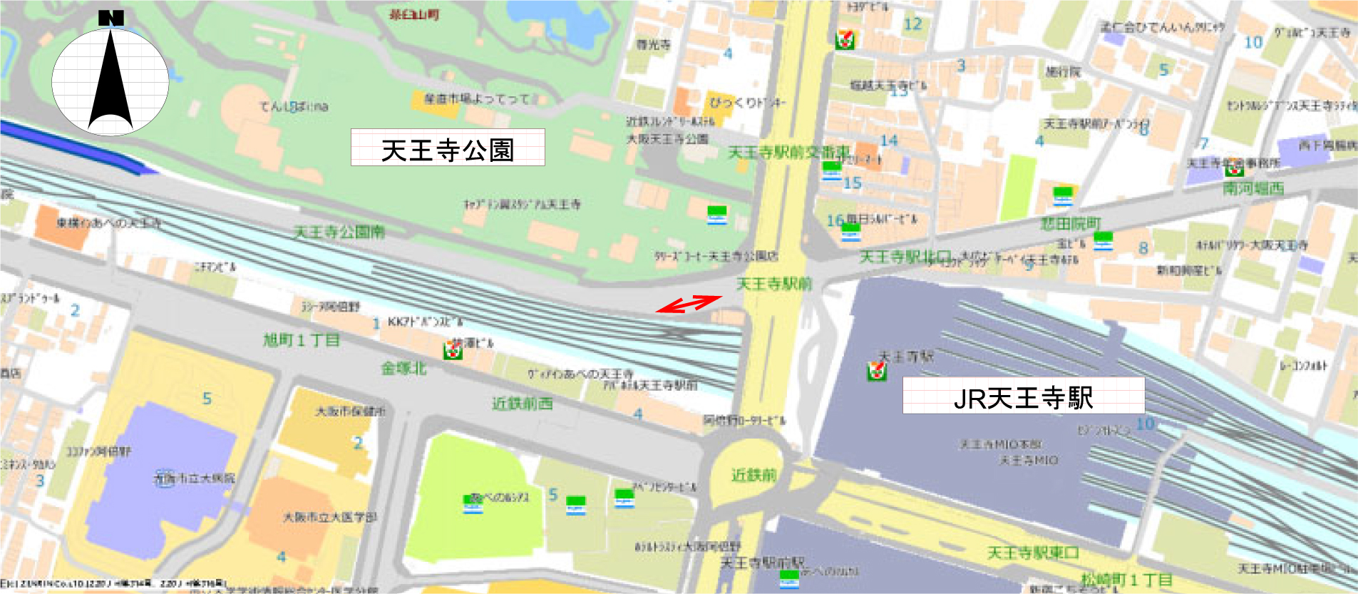 大阪市天王寺区駐車規制実施場所