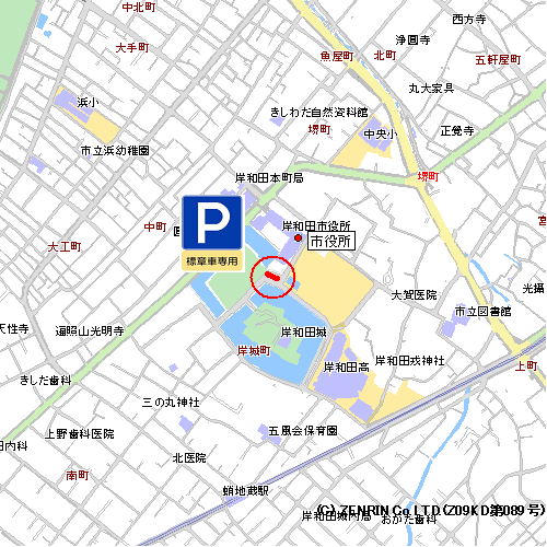 岸和田警察署高齢運転者等専用場所(地図)