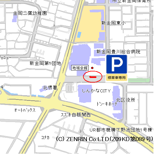北堺警察署高齢運転者等専用場所(地図)