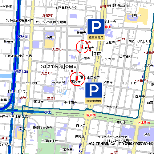 南警察署高齢運転者等専用場所(地図)
