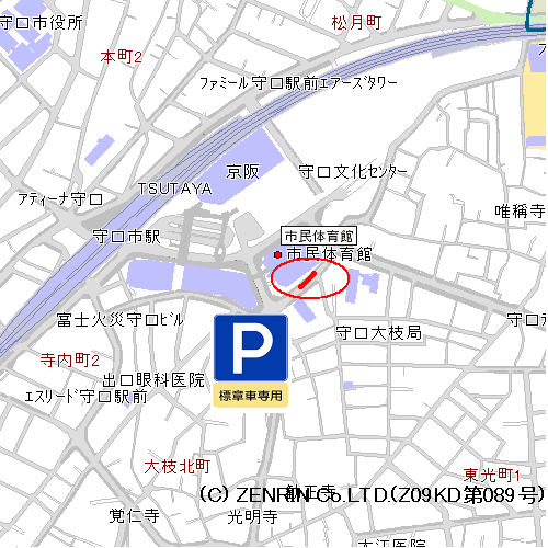 守口警察署高齢運転者等専用場所(地図)