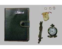 懐中時計、手帳、指輪等の写真
