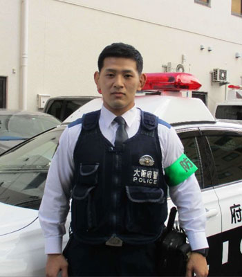 柔道で自己推薦を経て入職した警察官の写真