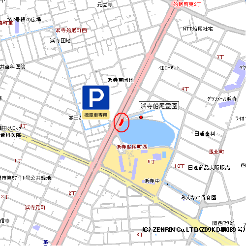 西堺警察署高齢運転者等専用場所(地図)