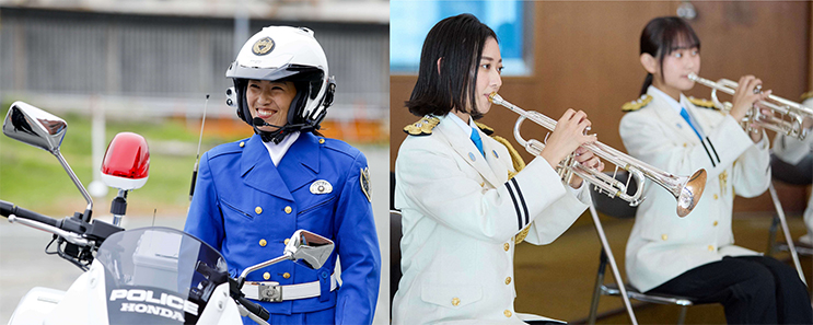 活躍する女性警察官の写真