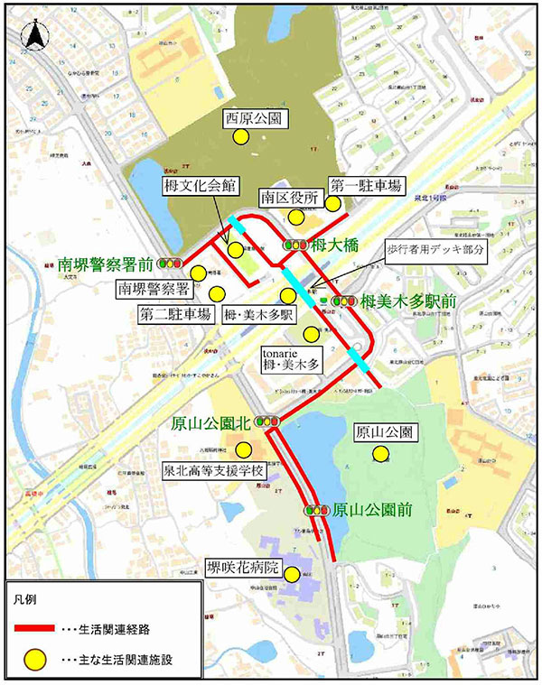 堺市泉北高速鉄道栂・美木多駅周辺地図