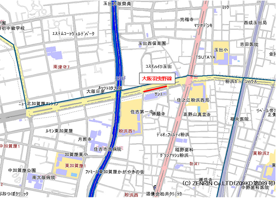 住之江警察署のパーキング・メーター等の設置状況図