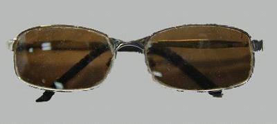 褐色グラスなサングラスの写真