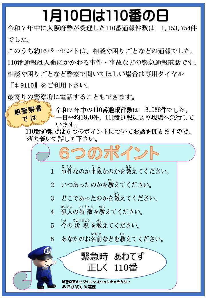 110番通報のポイント