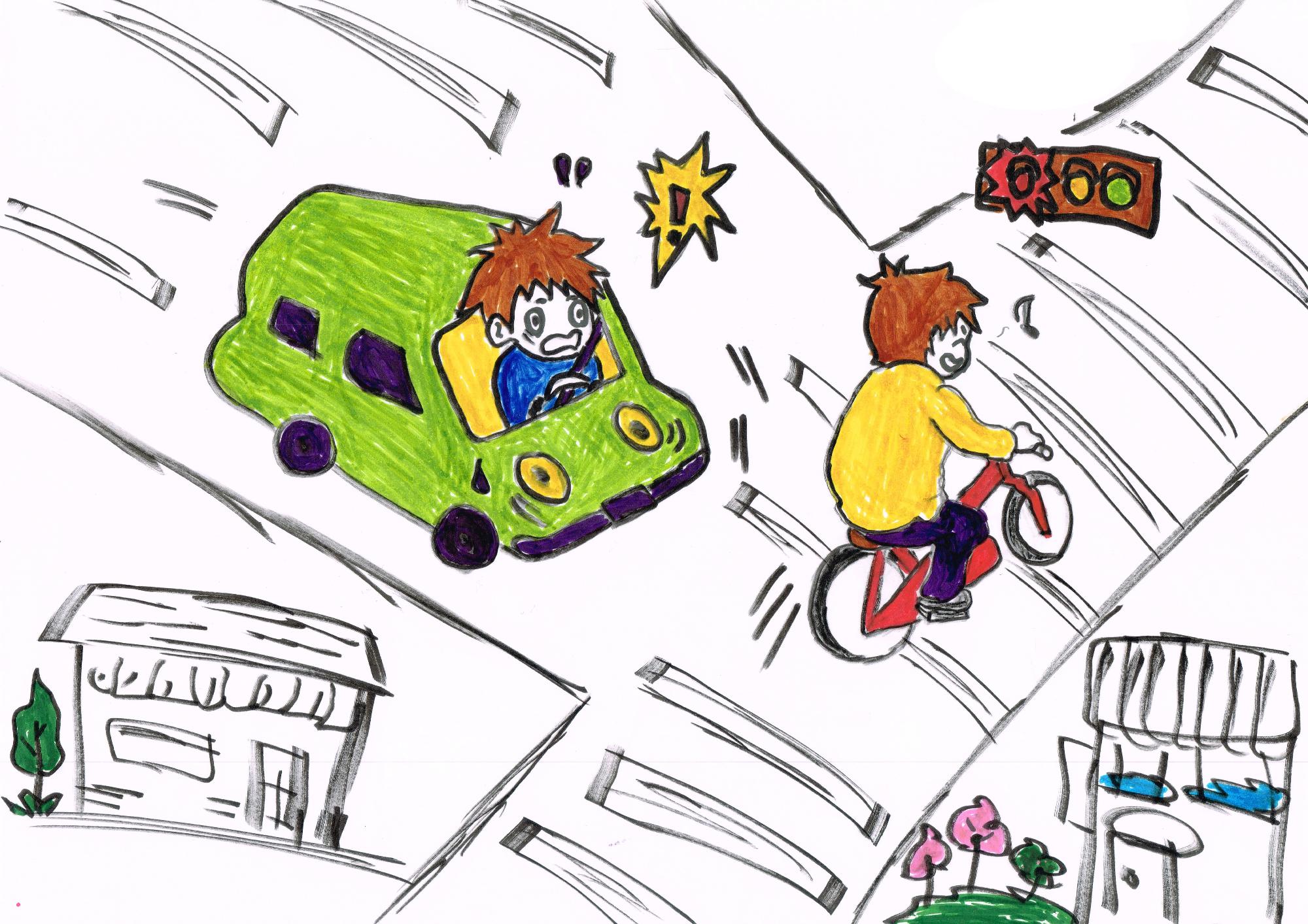自転車の乗車方法違反についてのイラスト