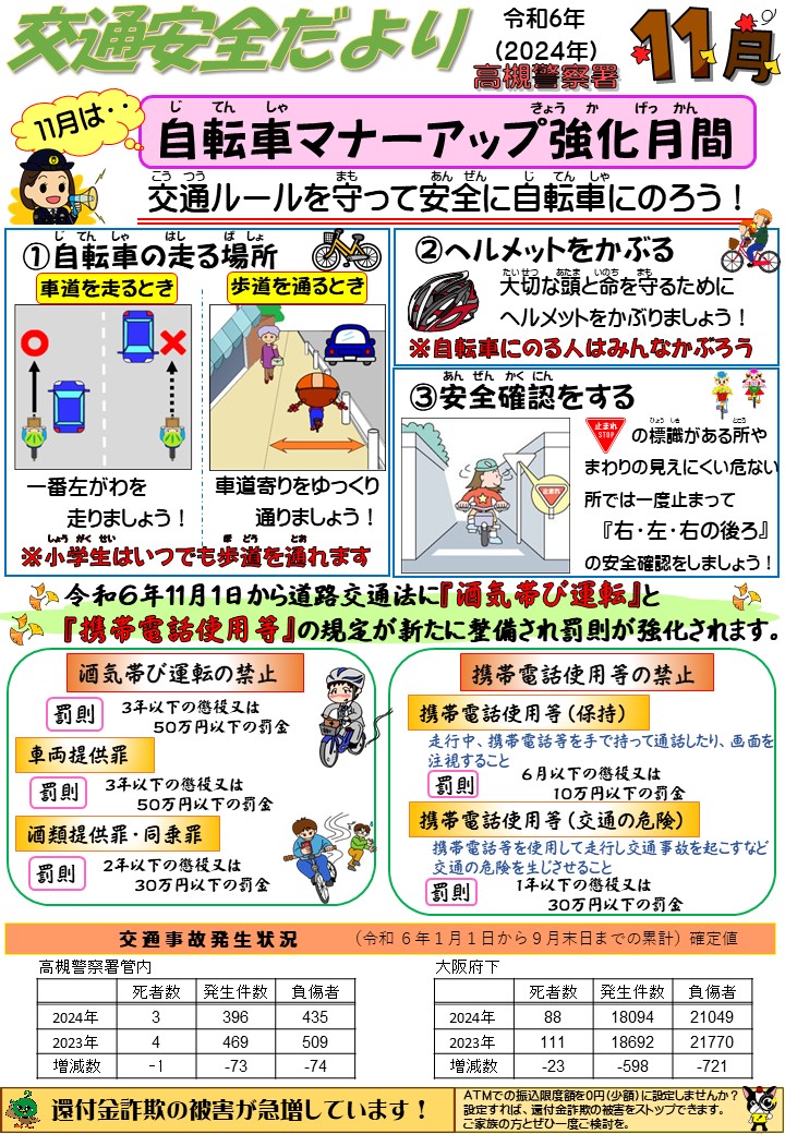 交通安全だより11月