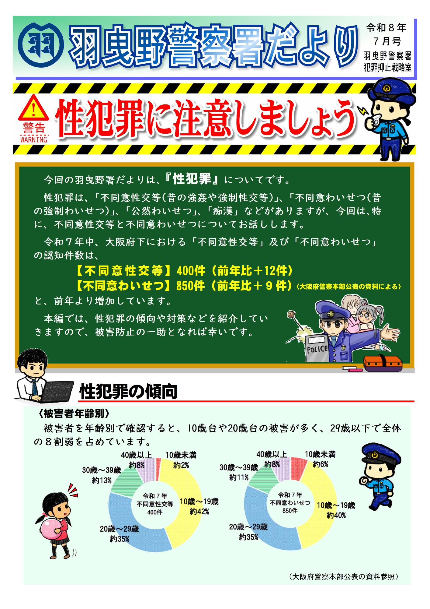 羽曳野警察署だより令和8年7月号