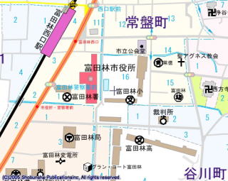 富田林警察署の地図