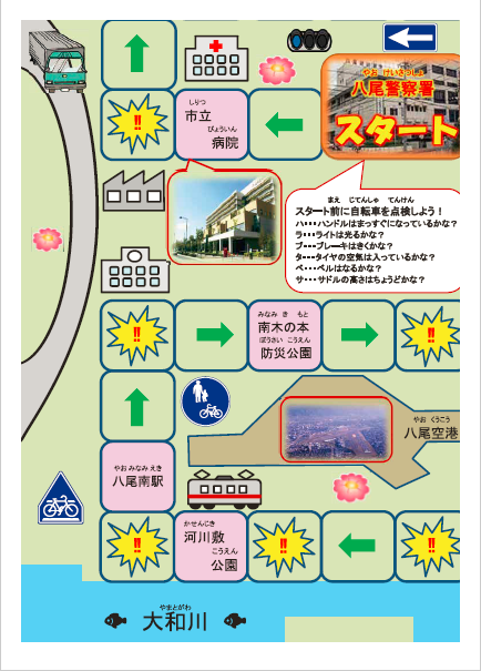 交通安全八尾市内一周自転車すごろくの一部分の画像2