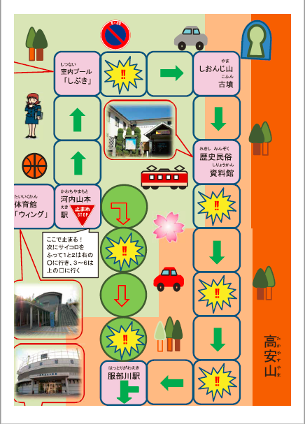 交通安全八尾市内一周自転車すごろくの一部分の画像5